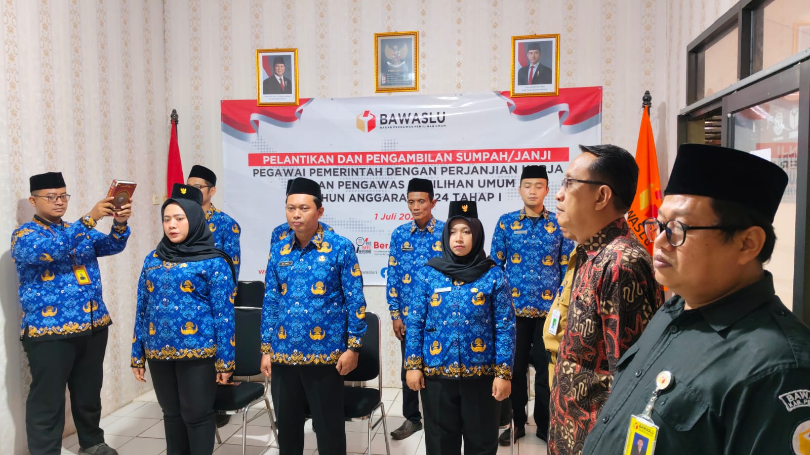 Proses Pelantikan PPPK Bawaslu Pemalang Tahap 1 TA 2024