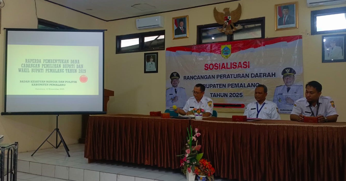 Bawaslu Kabupaten Pemalang Hadiri Sosialisasi Raperda Dana Cadangan Pemilihan Tahun 2029