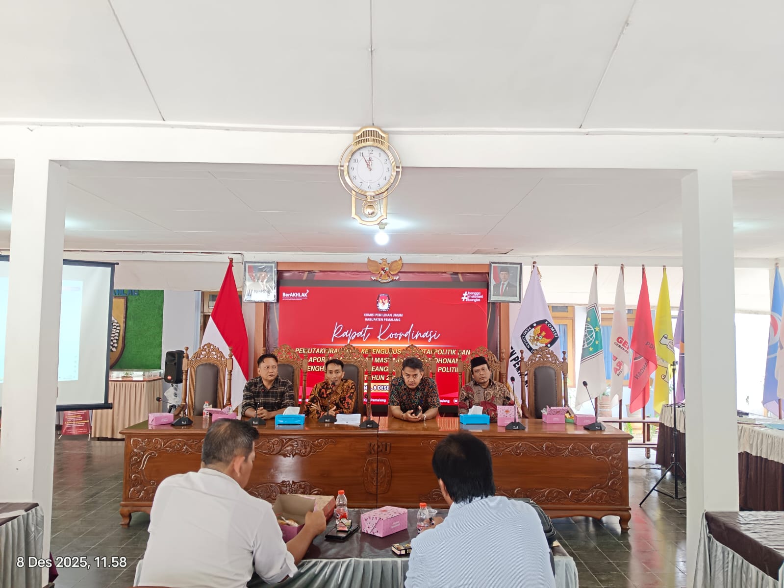 Bawaslu Pemalang Hadiri Rapat Koordinasi Pemutakhiran Data Kepengurusan Partai Politik