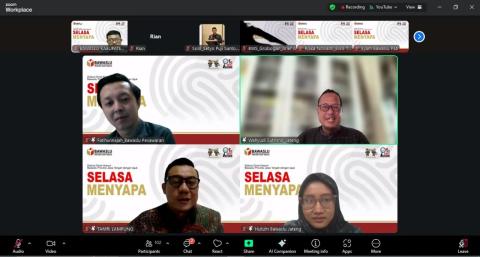 Anggota Bawaslu Provinsi Jawa Tengah, Wahyudi Sutrisno menyampaikan Pembukaan dan Sambutan Selasa Menyapa (30/09/2025)