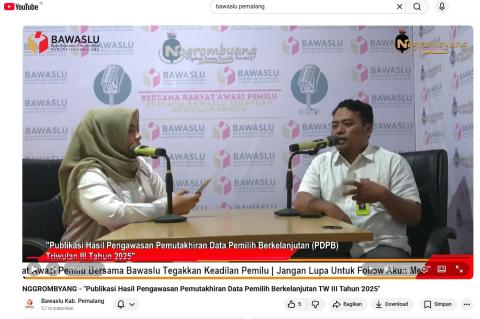 Sosialisasikan Hasil Pengawasan PDPB Melalui Podcast, Bawaslu Pemalang Ajak Masyarakat Ikut Berpartisipasi