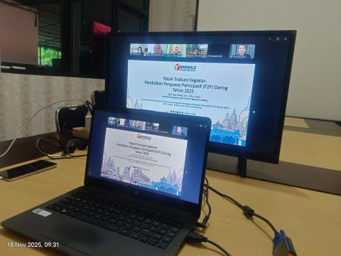 Bawaslu Pemalang Ikuti Rapat Evaluasi Pelaksanaan P2P Daring Tahun 2025