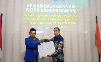 Rangkul Mahasiswa, Bawaslu Pemalang MoU Dengan PC PMII Pemalang